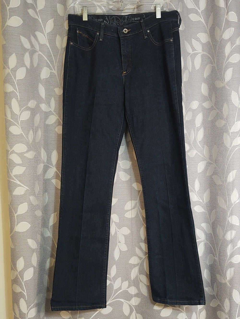 Wrangler Q-Baby Dark Blue Women’s Straight-Leg Jeans size 11/12x34